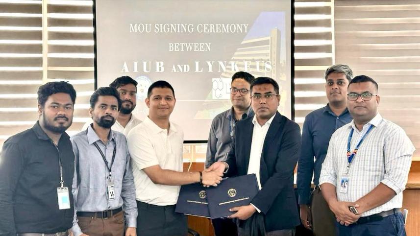MOU signing between Lynkeus AI and AIUB